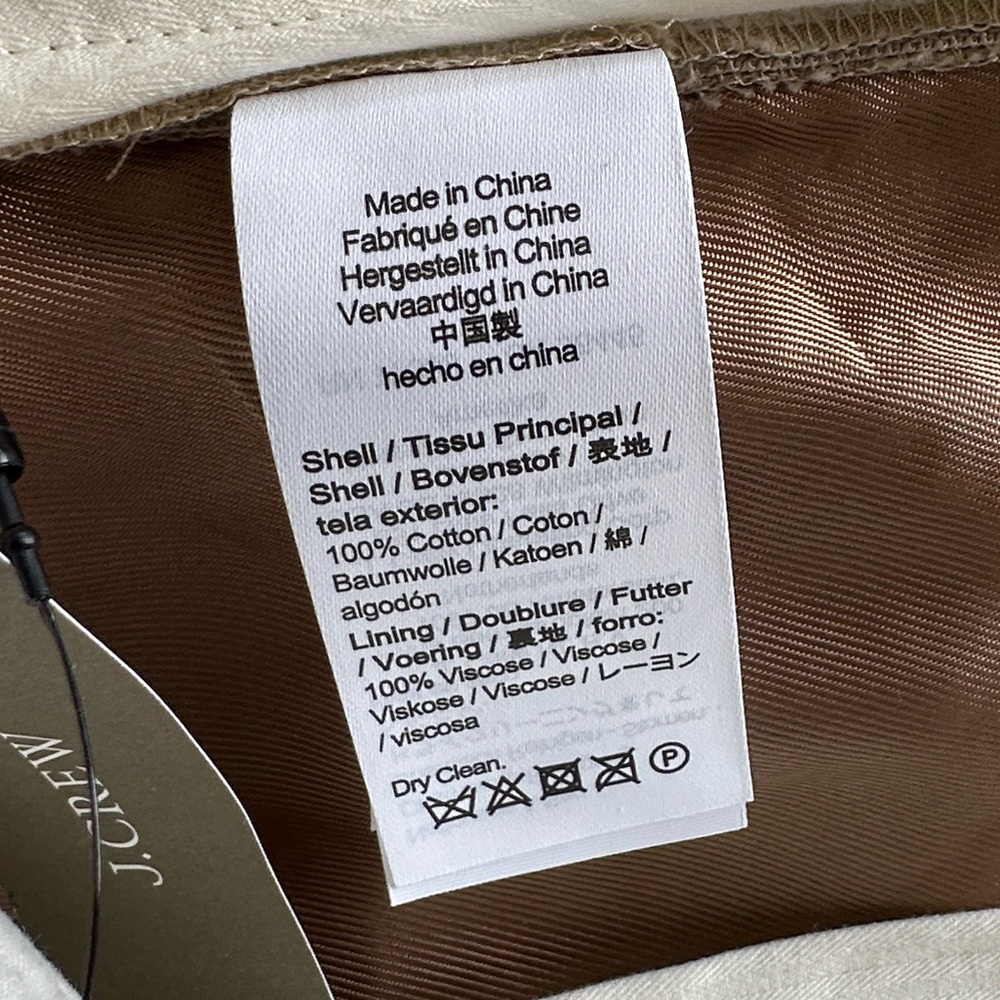 New J. Crew Ludlow Slim-fit suit pant in Italian chino Khaki Preppy Size 34x32 - Picture 7 of 9